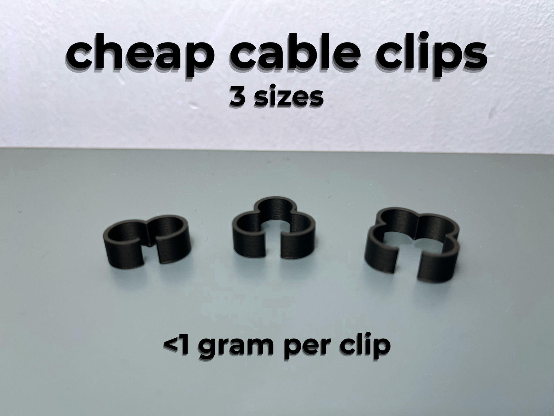Cable Organizer Clips (3 sizes) Cheap and fast.