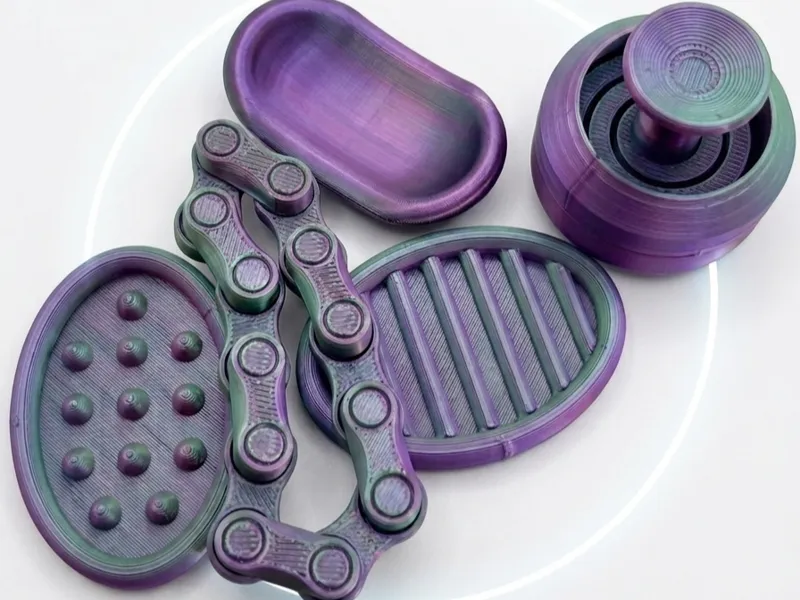 Set 2 of Quiet Flush Fidgets (No AMS)