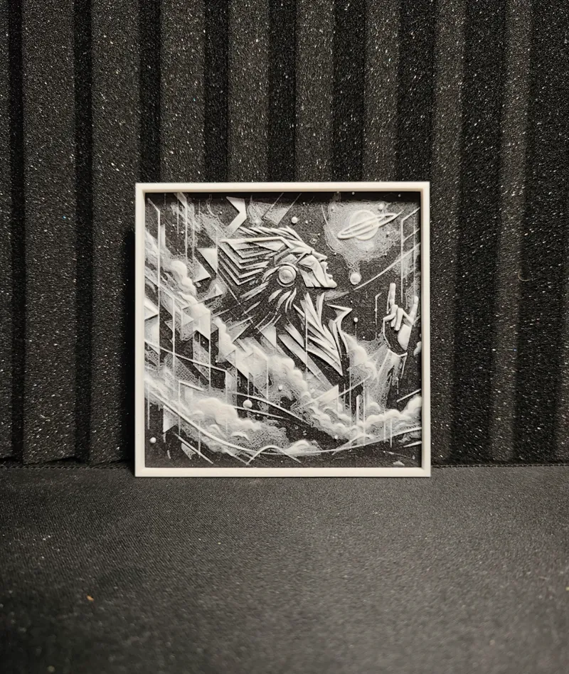 Hueforge Monochrome Rock In Space V.1