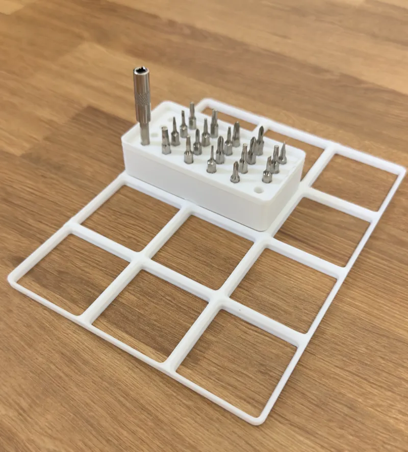Gridfinity 1x2 4mm Mini Hex Bits Holder