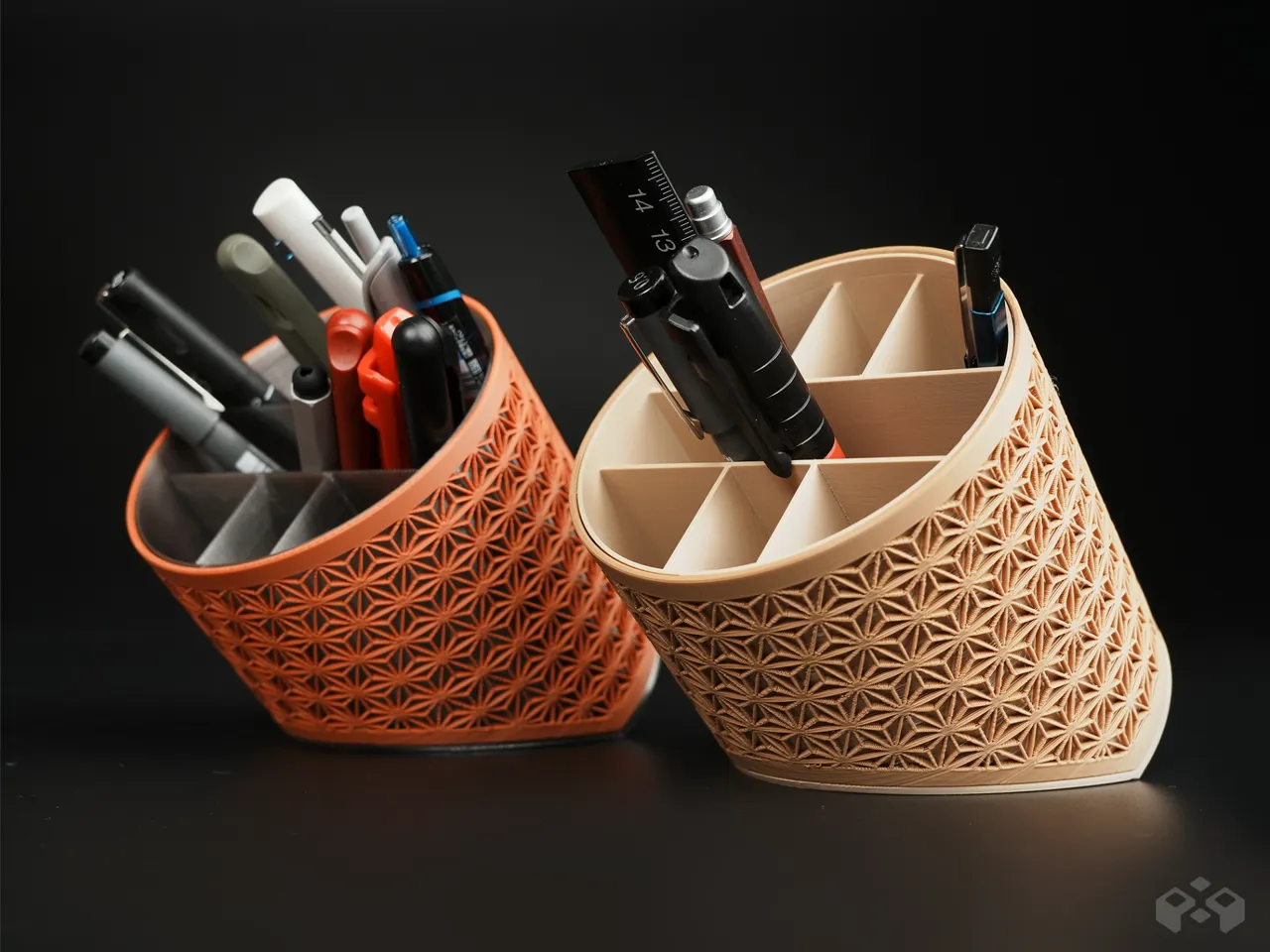 Asanoha Pen Holder - Desk Organizer view 2