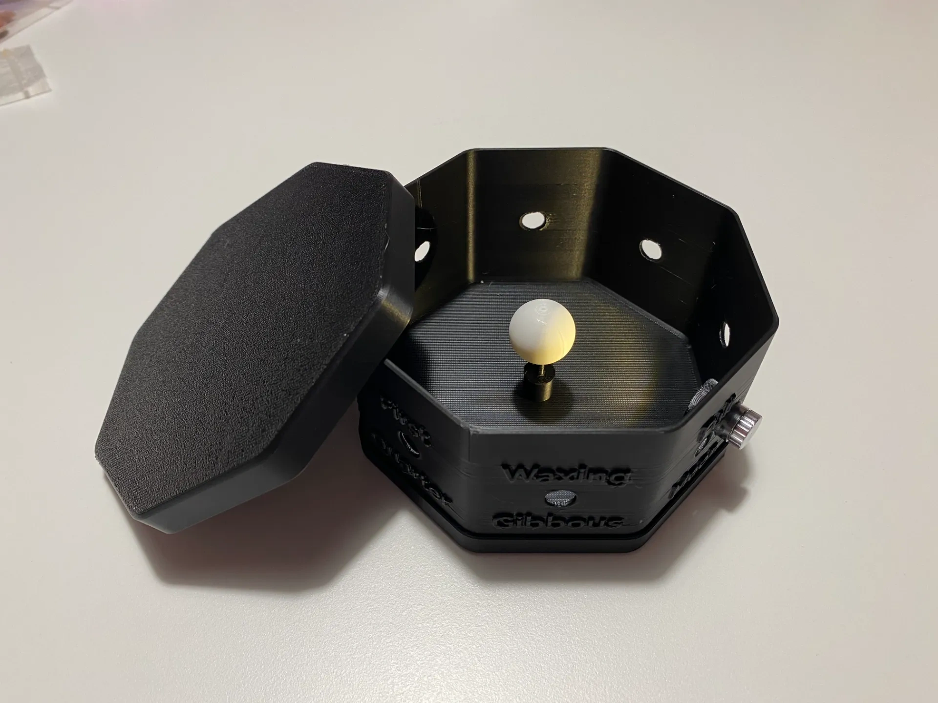 Miniatura 2 do modelo 3D 月相观察盒月相变化规律成因演示仪科普教具学生天文地理Lunar Phase Demonstrator