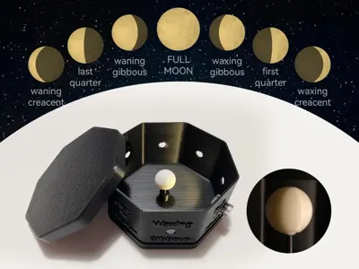 Lunar Phase Observation Box, a lunar phase change rule and cause demonstration instrument, science education tool for students, astronomy and geography, Lunar Phase Demonstrator