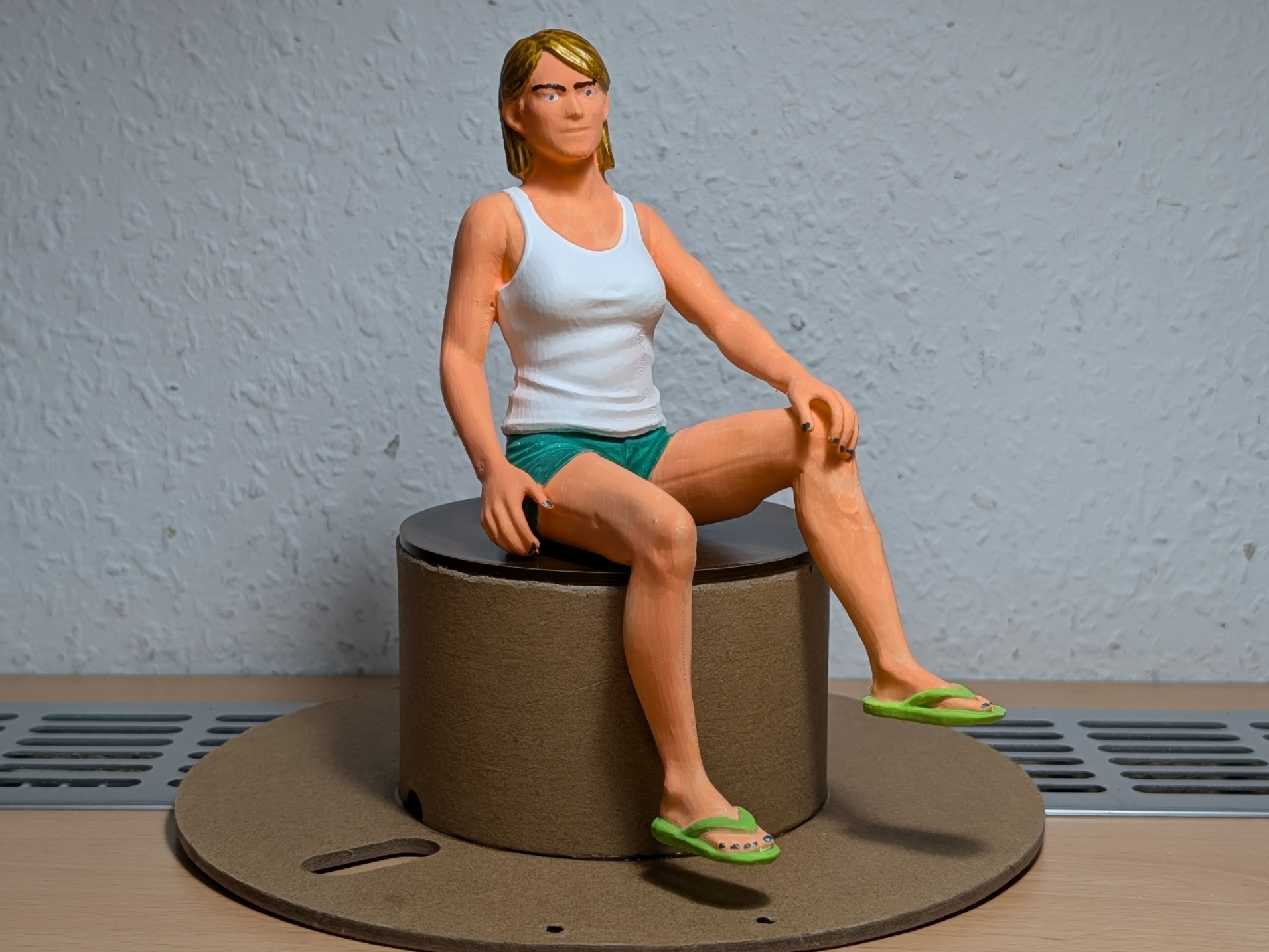 Co-pilot Figure in Tank Top Foot on Central Tunnel