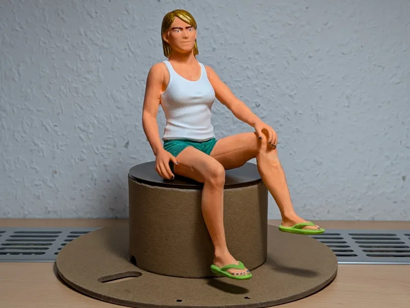 Co-pilot Figure in Tank Top Foot on Central Tunnel