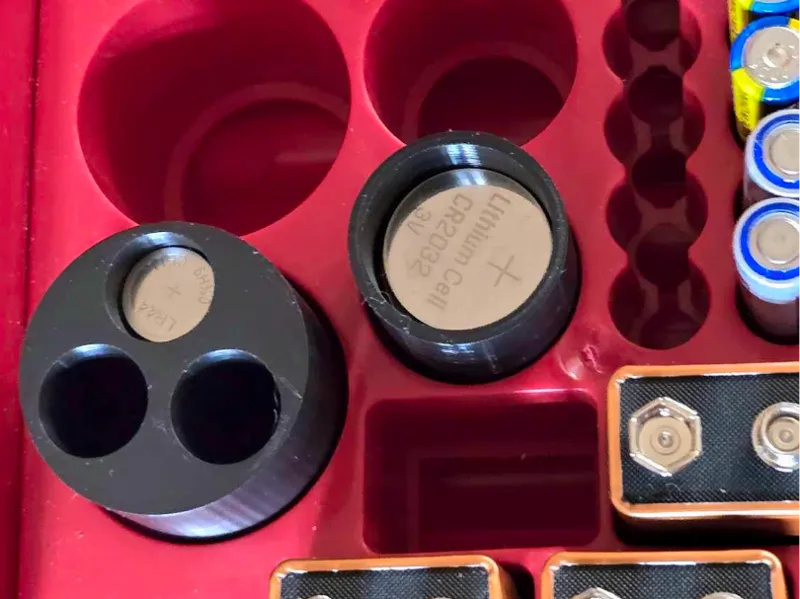 Battery Buddy containers fits CR2023 and LR44