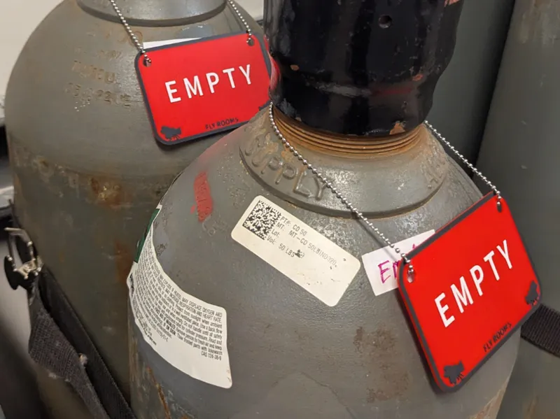 Empty Tank Signage