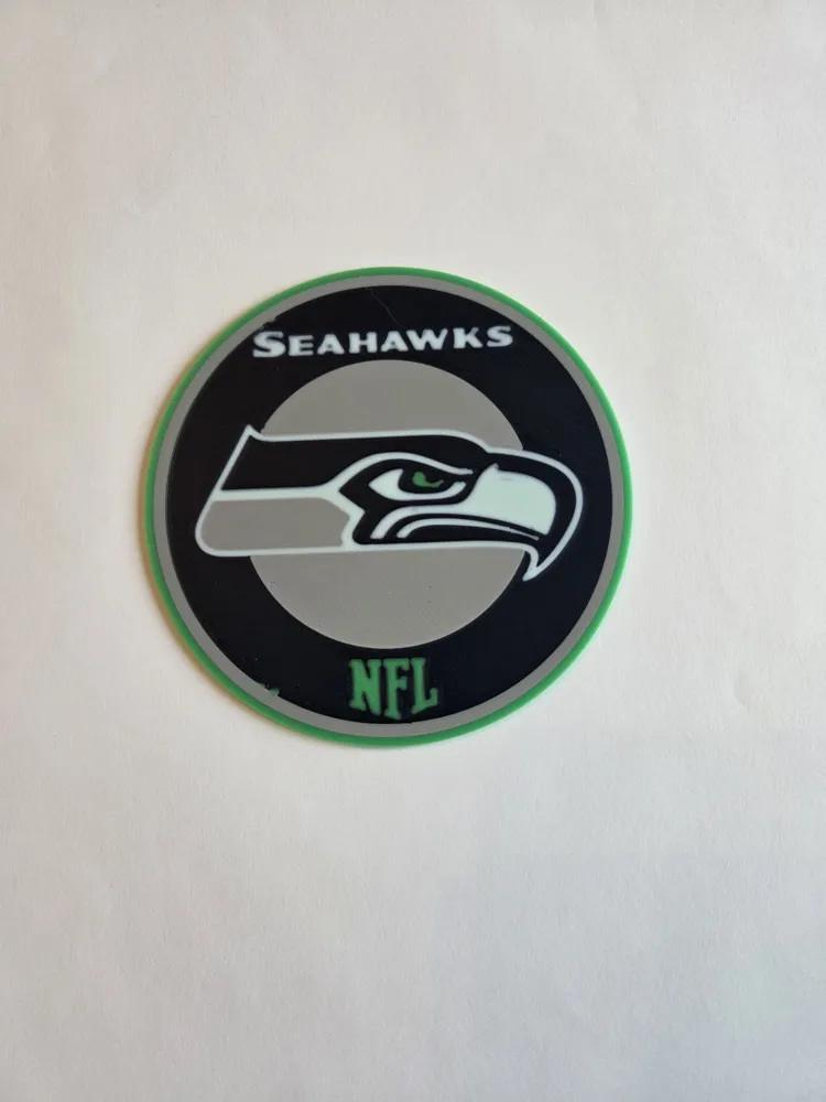 seattle seahawks coaster nfl - Free 3D Print Model - MakerWorld