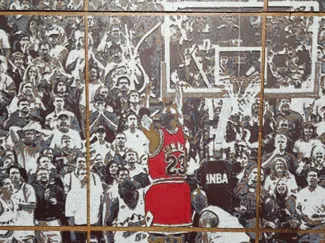 Michael Jordans "Last Shot" 36"x 27" HUGEforge