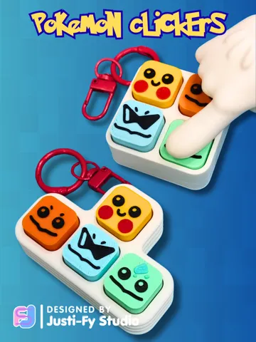 Llavero: Pokemon Fidget Clicker Stress Relief Toy Keychain — vista de referencia 2