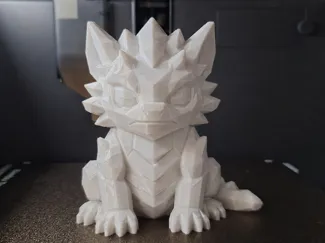 Low Polly Little Cute Dragon