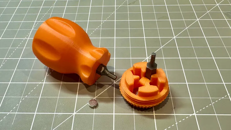 Improved -  Mini Bit Tool Screwdriver with Cap