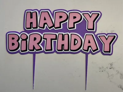 Happy Birthday Cake Topper