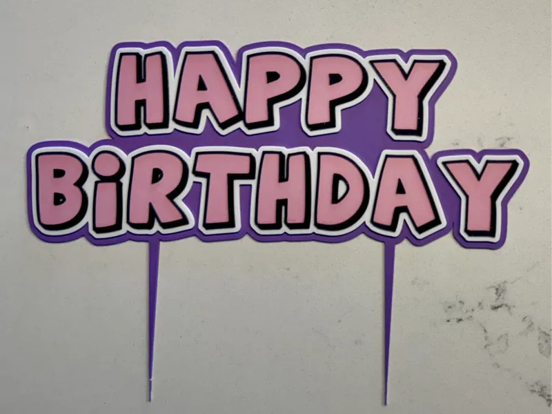 Happy Birthday Cake Topper