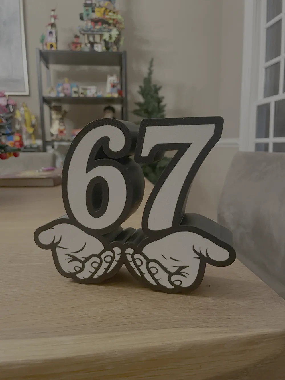 Six Seven Light Box / 67 / Easy / Gift / Kids Room - Free 3D Print ...