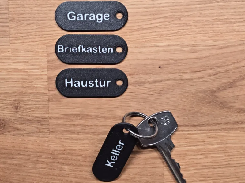 Schlüsselanhänger / Schlüsselbeschriftung