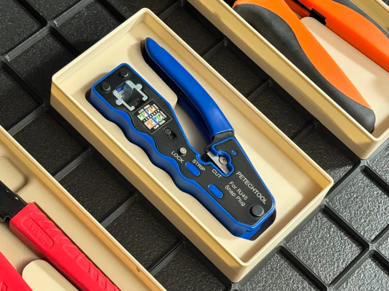 Gridfinity PETECHTOOL Pass-Through RJ45 Crimper