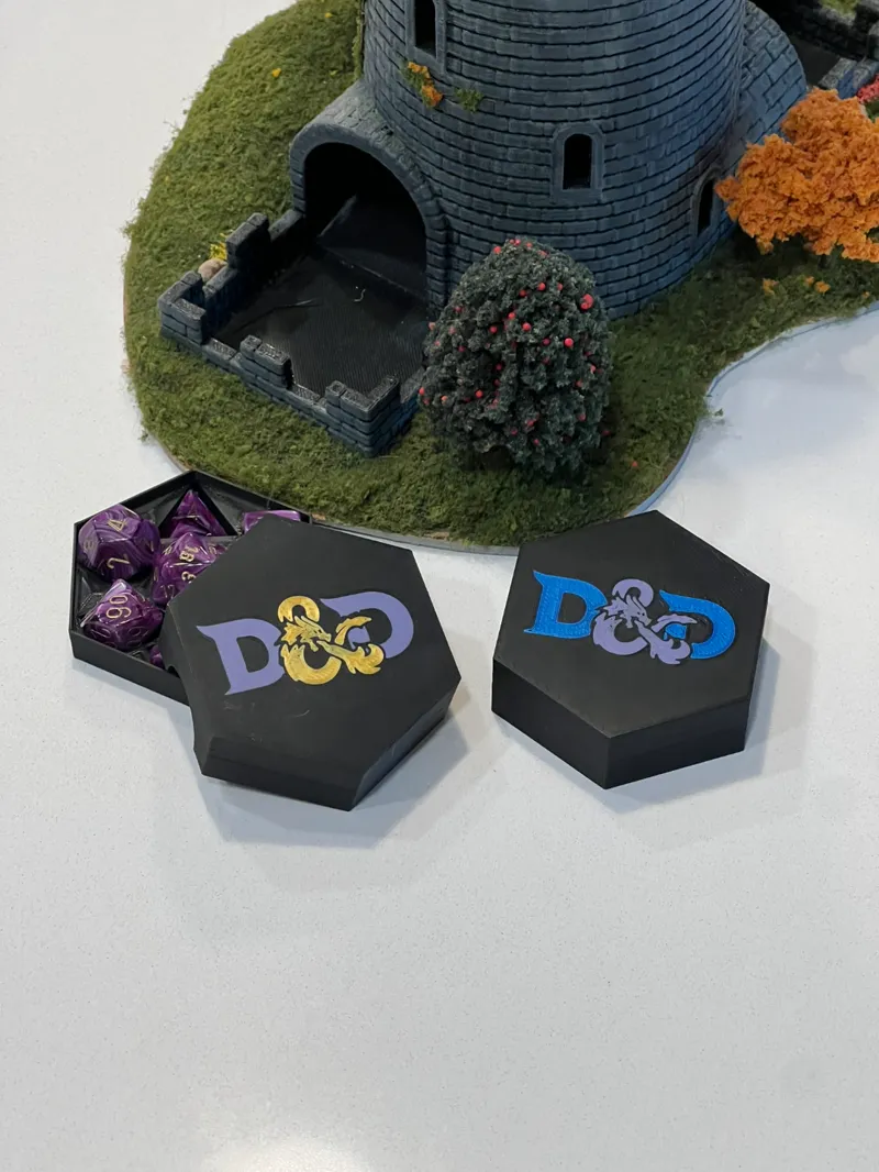 Multi Color D&D Dice Case