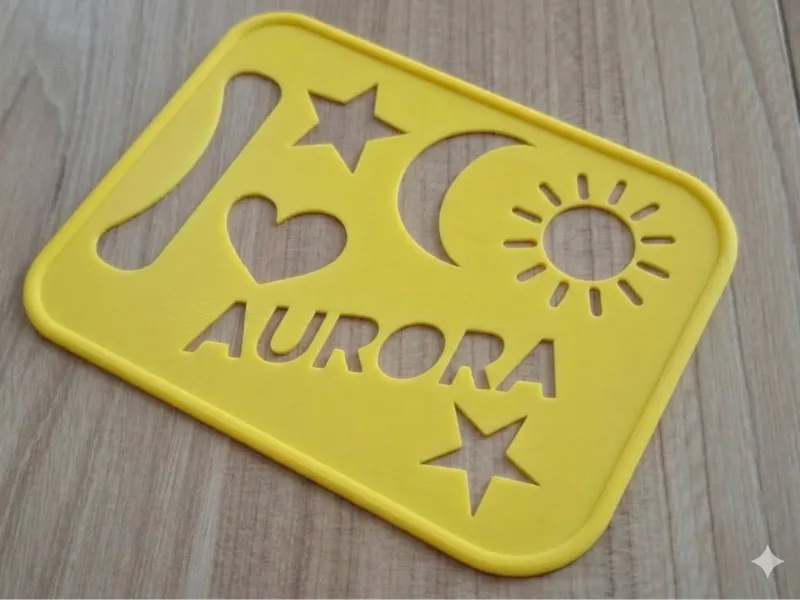 STENCIL DISEGNO AURORA CON FORMINE