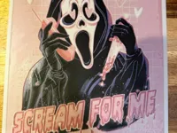 Ghost face canvas. "Scream for me"