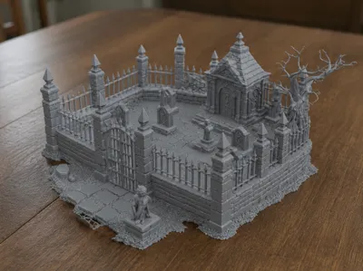 Haunted Cemetery Encounter – Modular D&D Terrain