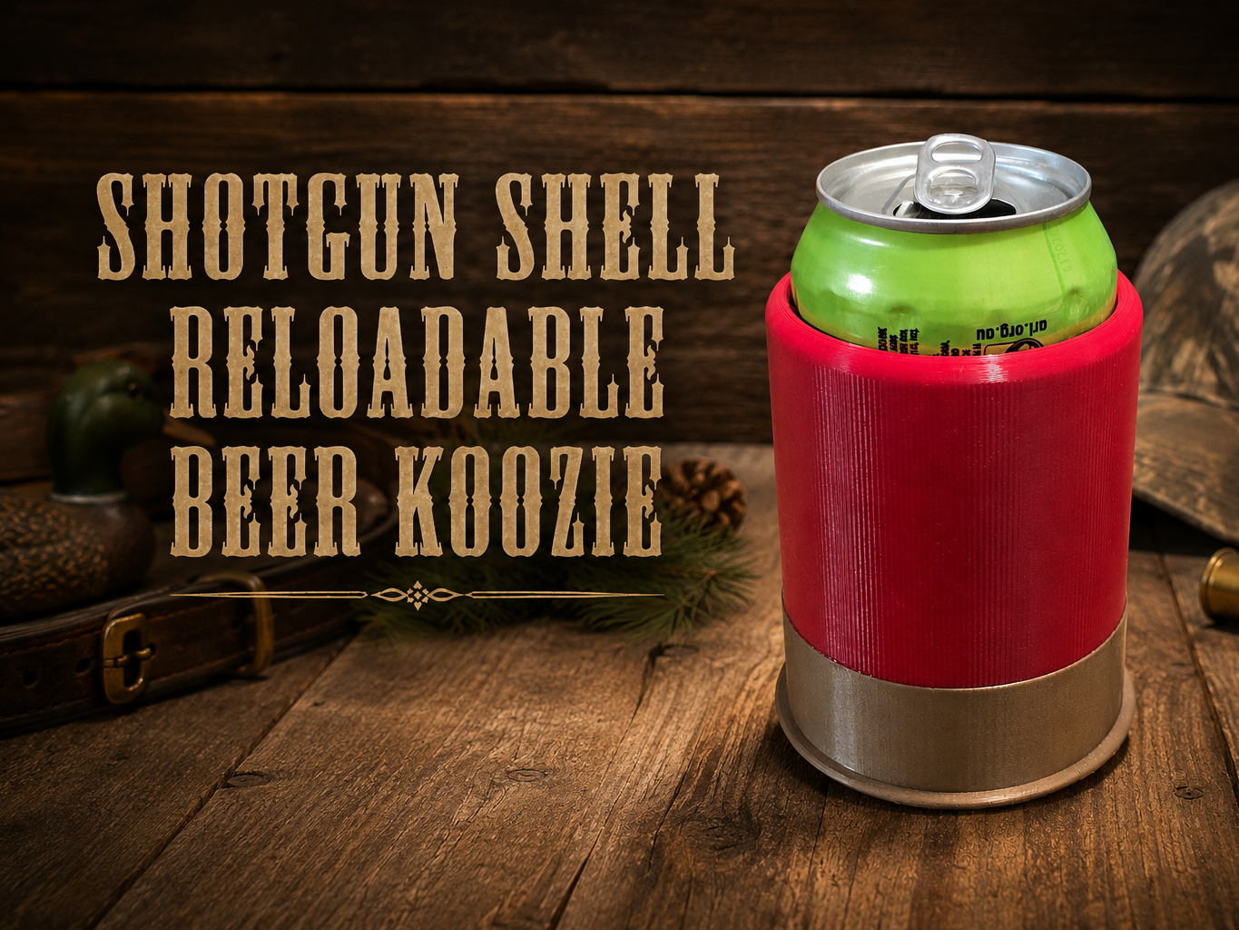Reloadable Beer Koozie - Shotgun Shell