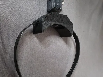 GoPro mount with 7mm cable tie - curved