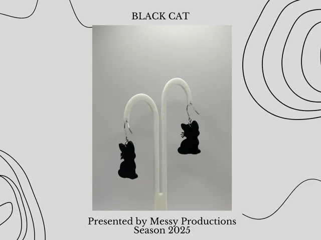 Black Cat Earrings