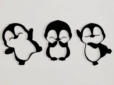 Penguin Trio Wall Art
