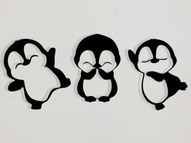 Penguin Trio Wall Art