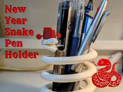 Chinese New Year Snake Pen Holder