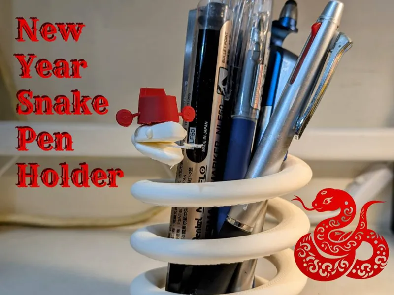 Chinese New Year Snake Pen Holder