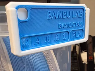 Lid Flap Mounted Filament Tag - Swatch Label Tag