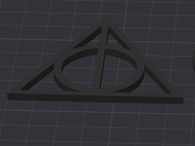 Deathly Hallows symbol with Tetrahedral Version
