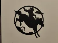 Décoration murale cheval sauvage et cow-boy — photo 1