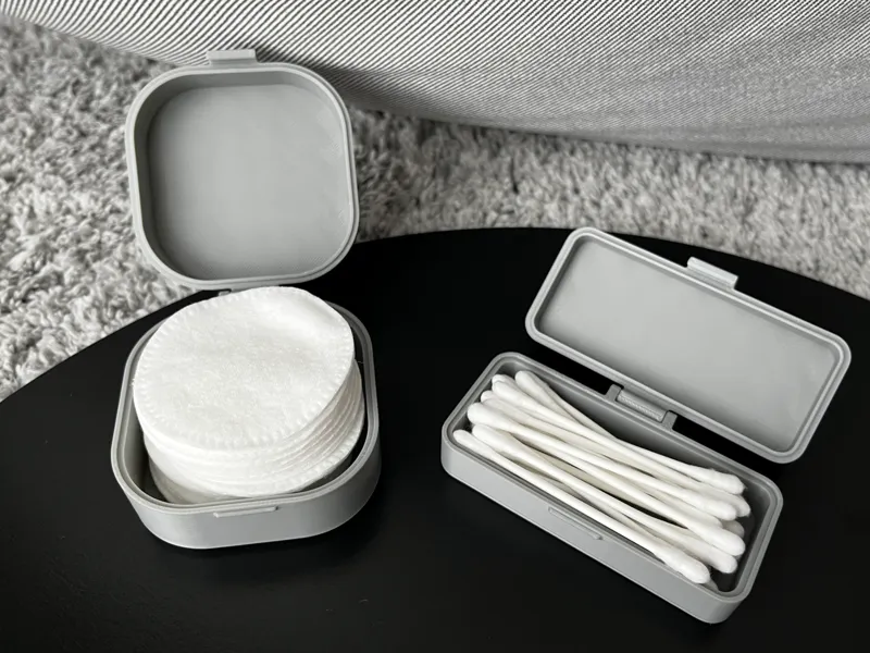 Q-tips, Cotton Pads Travel Case