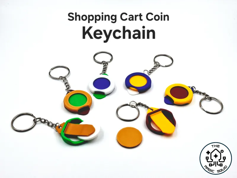 Shopping Cart Coin Keychain – Secure & Simple