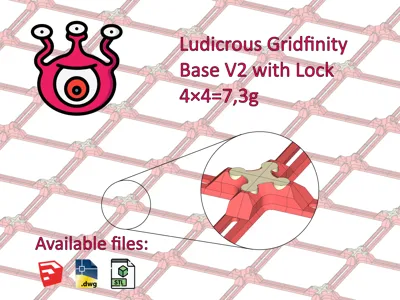 Ludicrous Gridfinity Base Plate with Lock