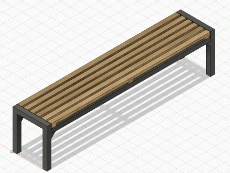 Parkbank für Gartenbahn Maßstab 1:22,5