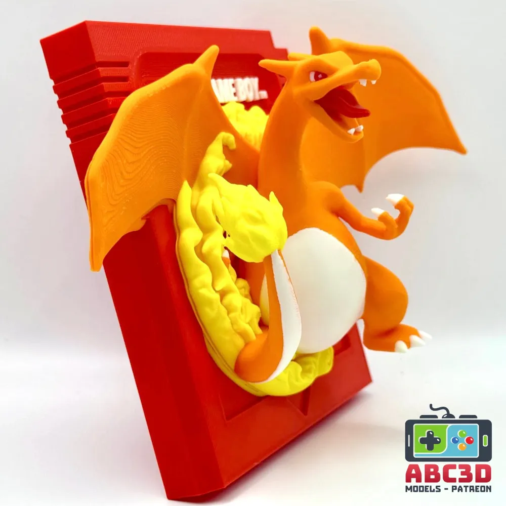 喷火龙口袋妖怪红版Game Boy任天堂游戏卡带 来自 ABC3D - MakerWorld