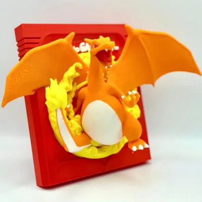 Charizard Pokemon Red Game Boy Nintendo Cartridge by ABC3D Models ...