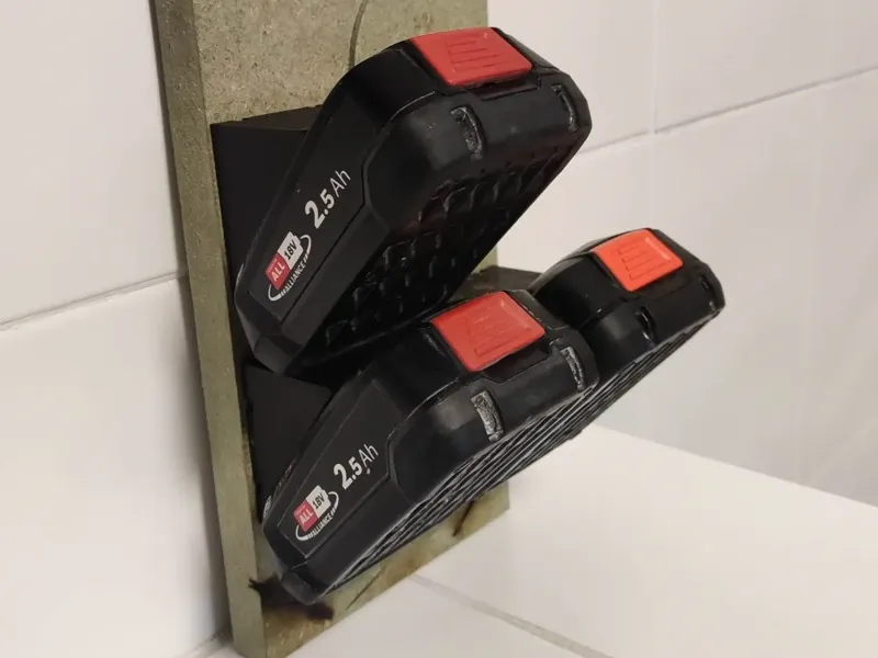 Power for all 18V Angled battery wall mount