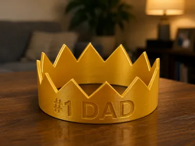 #1 DAD Crown - 3D Printed Gift Crown