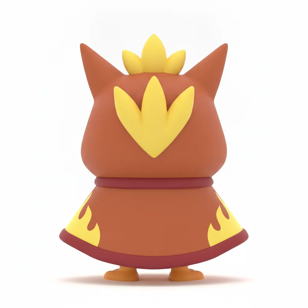 Torchic with a Blaziken poncho/fancy dress view 3