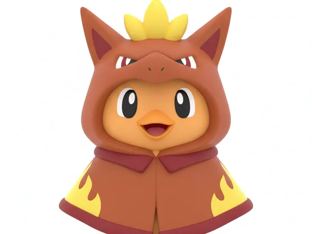 Torchic with a Blaziken poncho/fancy dress