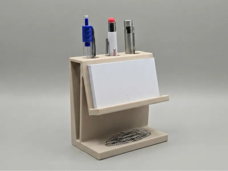 Desk Organizer: Pen, Business Card & Clip Station