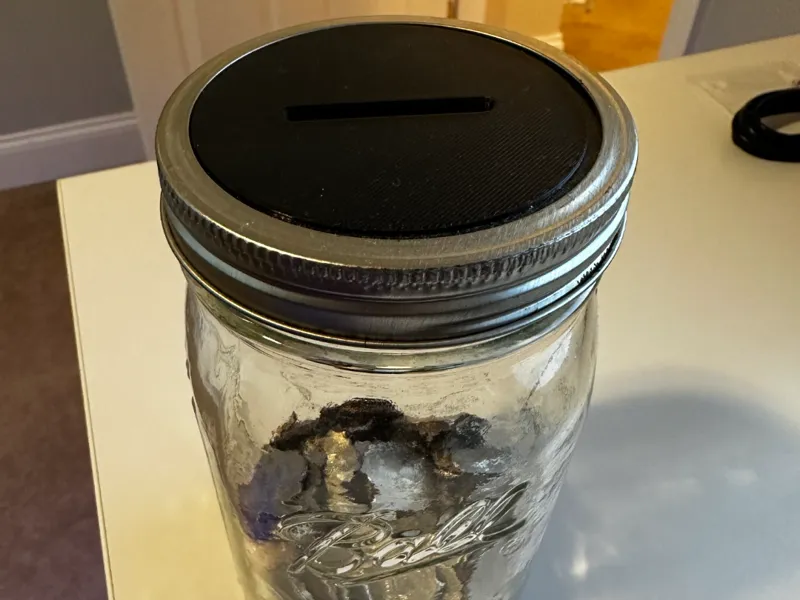 Ball 32oz Widemouth Mason Jar Piggy Bank Lid