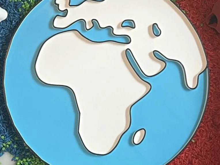Earth-Shaped Sensory Tray