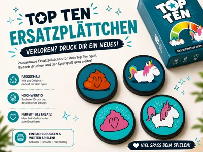 Token for "TOP TEN - Game" Replacement Chip