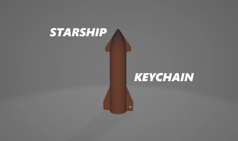 SpaceX Starship Keychain - Less chonky